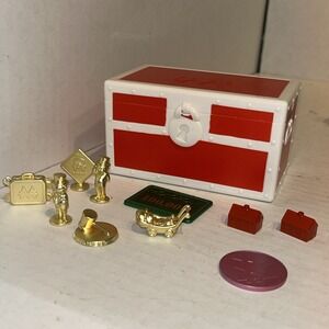Monopoly Surprise Community Chest Tokens Lot Gold Metal C4